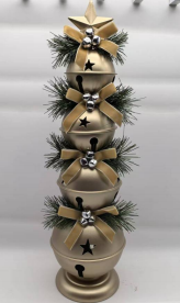 Gold Bell Christmas Tree Decoration