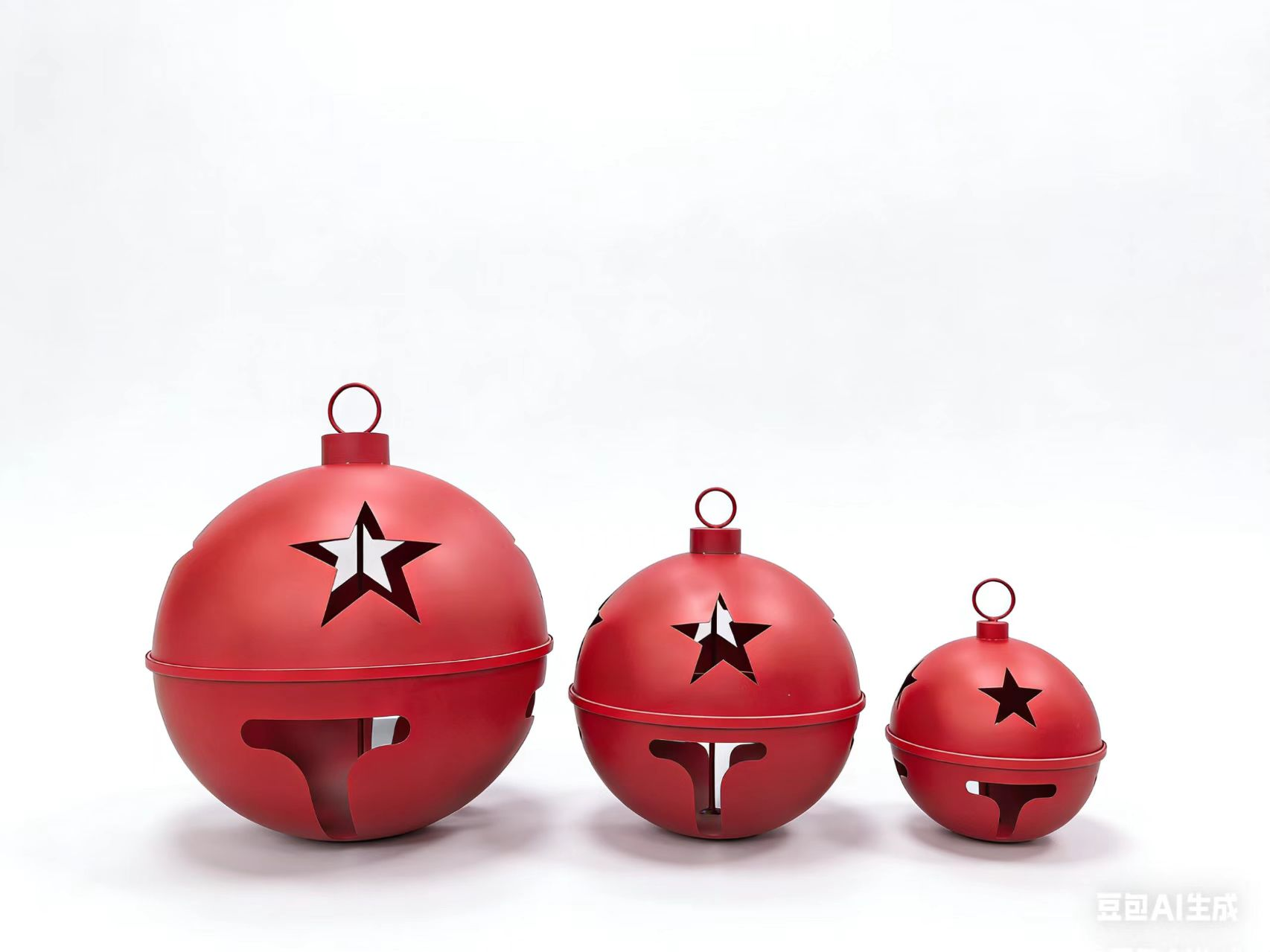 Pre-Lit Red Jingle Bell Set of Three